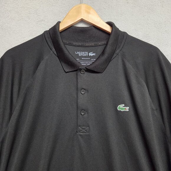 Lacoste Sport Polo Mens 3XL Black Ultra Dry Regular Fit Performance Golf Casual - Picture 2 of 12
